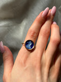 Antique 14K, Pomponne & Hand Painted Limoges Enamel Conversion Ring