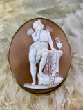 Antique Psyche Cameo Brooch