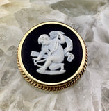 Antique English Wedgwood & Pinchbeck Brooch/Pendant