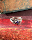 Silver & Iolite Snake Ring