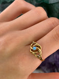 Antique 18K & Turquoise Love Knot Ring