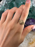 Vintage English Victorian Revival 9K Gold Ring