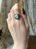 18K & Carved Onyx Cameo Ring
