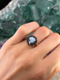 18K, 9K & Carved Hardstone Cameo Conversion Ring