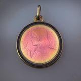 Antique 10K & Enamel Joan of Arc Medal