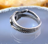 Silver & Iolite Snake Ring