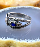 Silver & Iolite Snake Ring