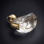 Antique 14K & Crystal Spinner Watch Fob