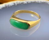 Vintage 18K & Jade Ring