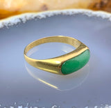 Vintage 18K & Jade Ring