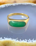 Vintage 18K & Jade Ring