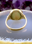 Antique 14K & Carved Jade Ring