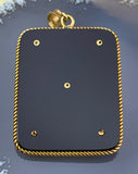Vintage 14K, Onyx & Enamel Joker Card Pendant