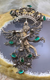 Antique Austro Hungarian Silver, Gilt & Paste Cherub Brooch