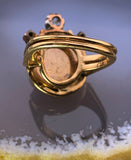 Antique 14K, Diamond & Lapis Ring