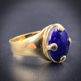 Estate 18K & Lapis Lazuli Ring