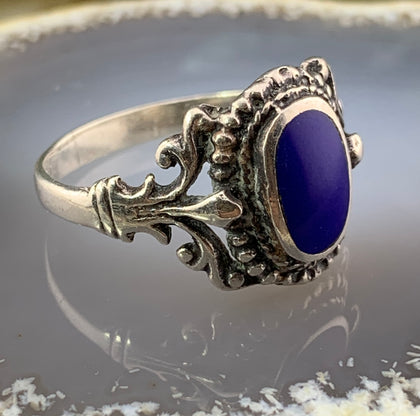Vintage Sterling Silver & Lapis Ring