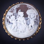 SOLD Antique 9K & Carved Shell Cameo Brooch