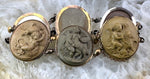 Antique 10K Lava Cameo Bracelet