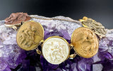 Antique 10K Lava Cameo Bracelet