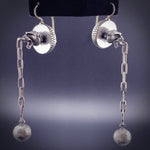 Antique Silver Gargoyle Drop Earrings