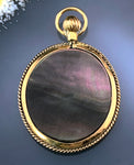 Antique 14K, Micro Mosaic & Goldstone Pendant