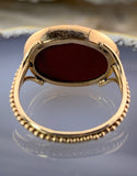 18K & Jasper Curio Fantasy Lion Intaglio Ring