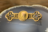 Vintage French Virgin Mary Madonna Bar Pin In Gold Fill 'Fix'