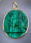Antique 14K & Malachite Conversion Pendant