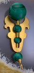 Antique 18K & Malachite Pendant
