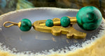 Antique 18K & Malachite Pendant