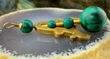 Antique 18K & Malachite Pendant