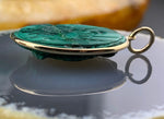 Antique 14K & Malachite Conversion Pendant