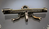 Antique Silver & Marcasite Bow Brooch