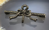 Antique Silver & Marcasite Bow Brooch