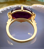 Antique 18K & Glass Intaglio Curio Fantasy Conversion Ring