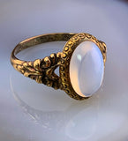 SOLD Antique 18K, 14K & Moonstone Conversion Ring