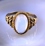 SOLD Antique 18K, 14K & Moonstone Conversion Ring