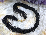 Antique French 22K & Black Micro-Bead Necklace