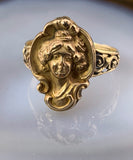 Antique Art Nouveau 14K Conversion Ring