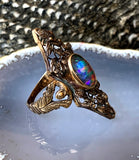 Antique 14K, 10K & Opal Navette Conversion Ring