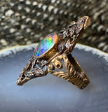 Antique 14K, 10K & Opal Navette Conversion Ring