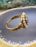 Antique 14K, Opal & Seed Pearl Conversion Ring