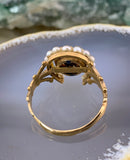 Antique 14K, Opal & Seed Pearl Conversion Ring
