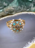 Antique 14K, Opal & Seed Pearl Conversion Ring