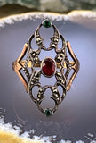 Antique French 18K, Silver, Marcasite & Paste Ring