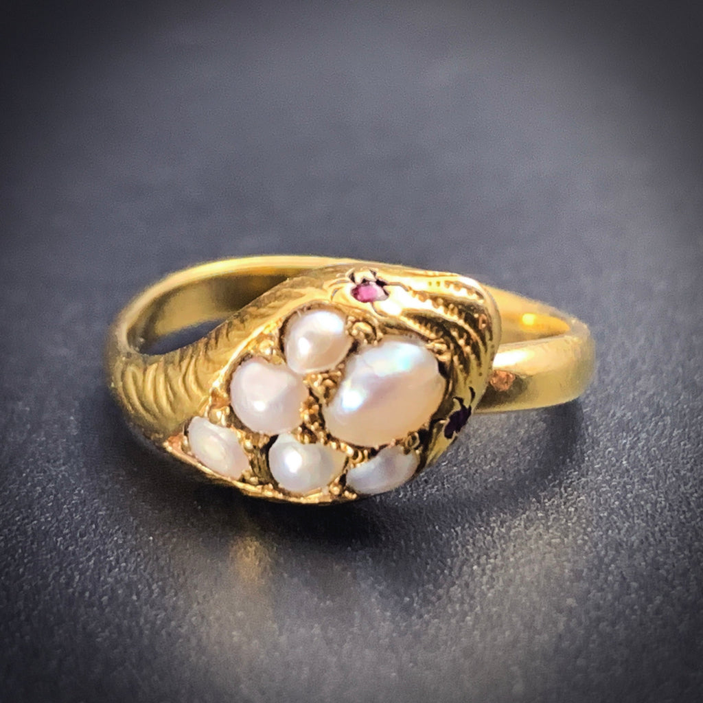 Antique Victorian Garnet Pearl Ring | Plaza Jewellery English Vintage  Antique Unique Jewellery