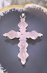 Antique Sterling Silver & Peridot Cross Pendant