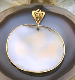 Antique 14K & Carved Shell Psyche Cameo Pendant