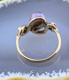 Antique 14K, Emerald & Freshwater Pearl Ring